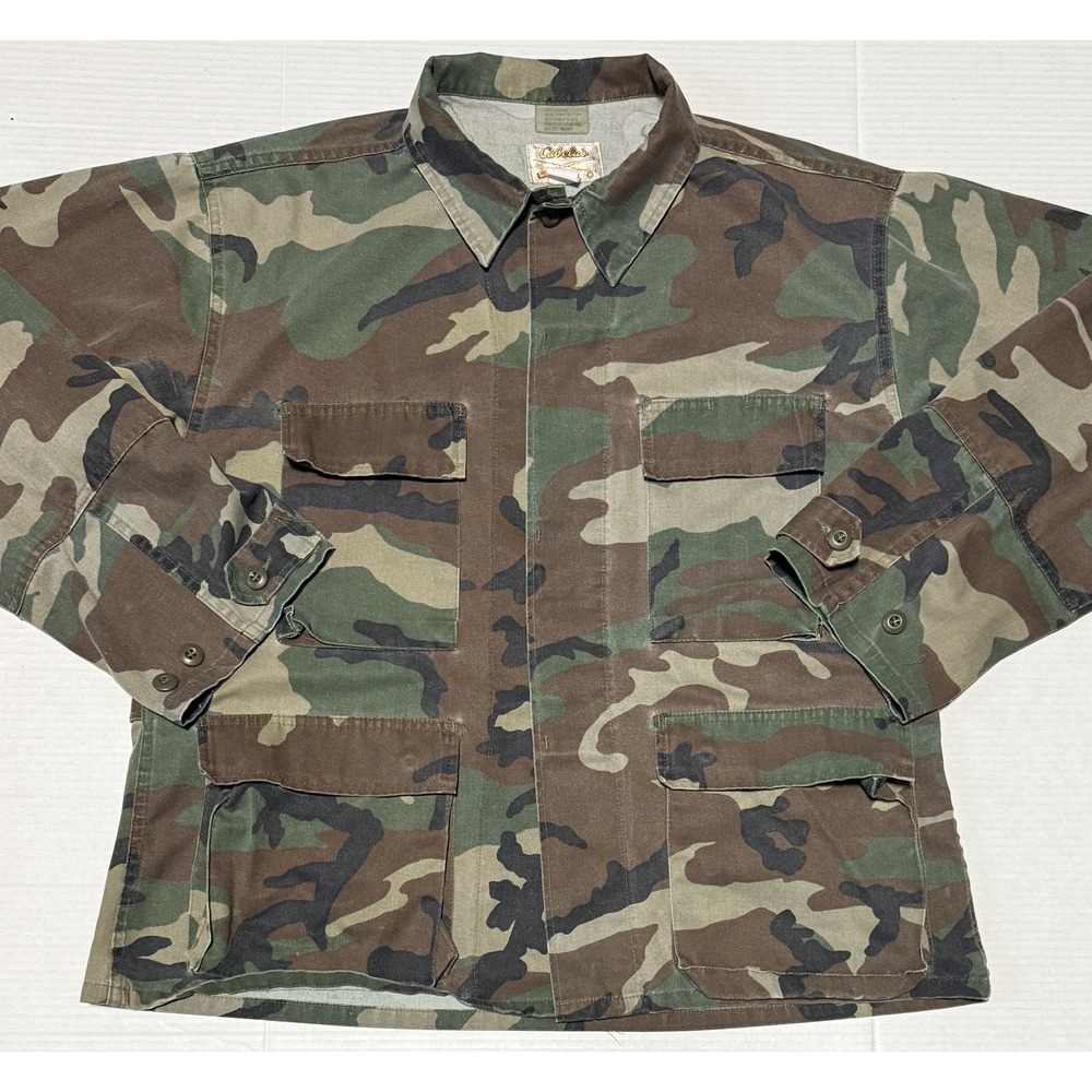 CABELAS - Men's Vintage Camo Military Army Button Jacket - Size Large Regular